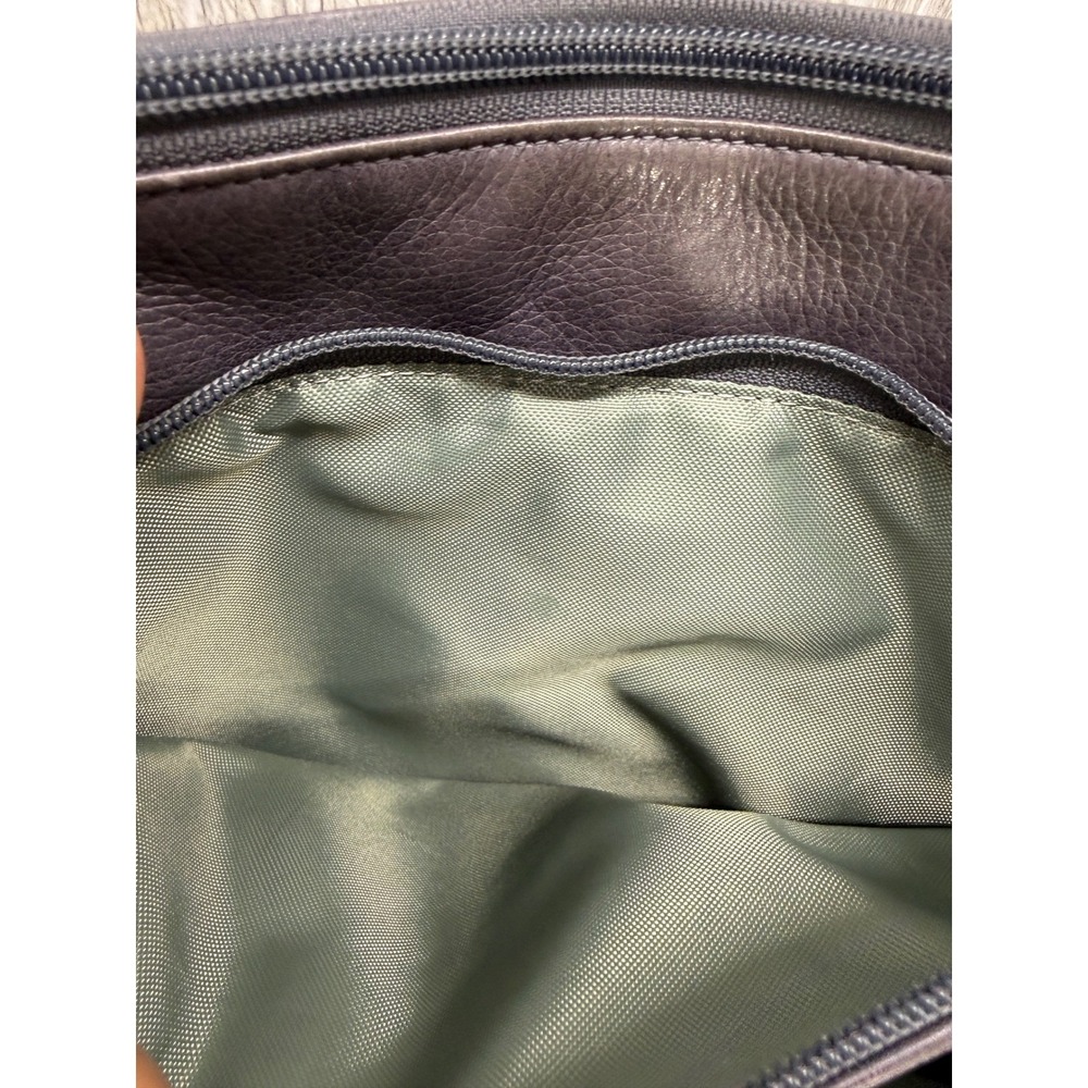 Osgoode Marley Plum Leather Crossbody Bag RFID Multi-Zip Messenger Purple - Picture 13 of 16